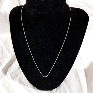 Sterling Silver 1mm Box Chain Necklace, 18"
